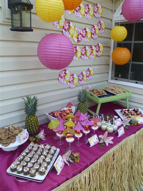 Tropical Party Decorations with Palm Tree Leaves