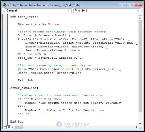 Troubleshooting VBA sorting errors