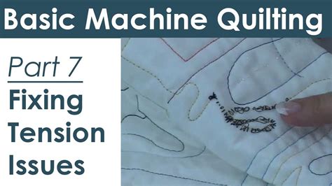 Troubleshooting free motion quilting