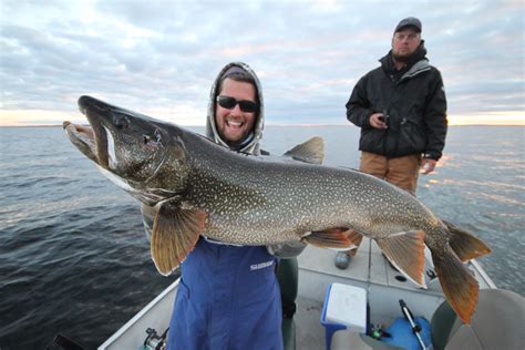 Trout fishing in a lake