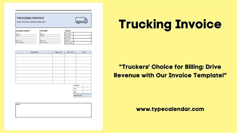 Truck Load Invoice Template Categories