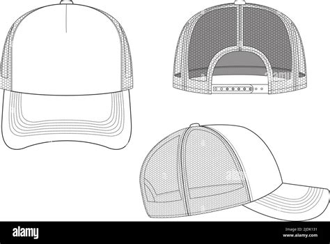 Trucker hat mockup template design 1