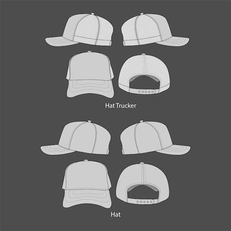 Trucker Hat Template Design 9