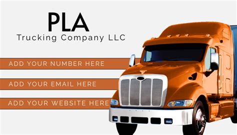 Trucking business card template 7