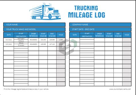 Trucking Spreadsheet Template Gallery 1