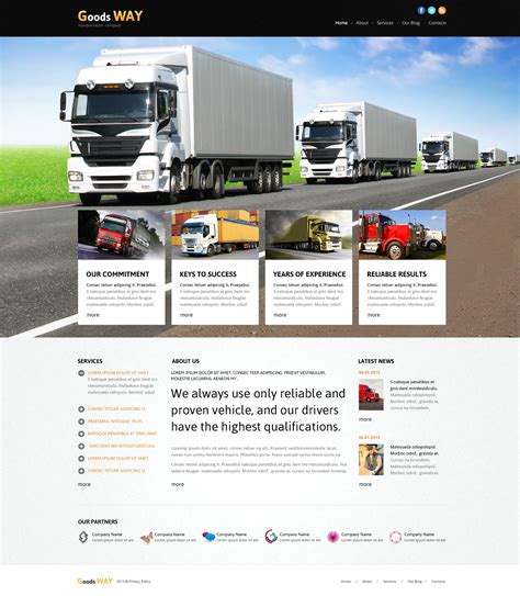 Trucking website template 1