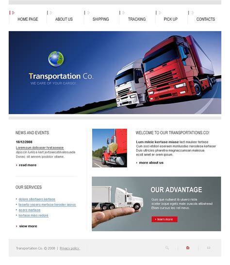 Trucking website template 10