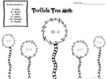 Truffula Tree Math Activities