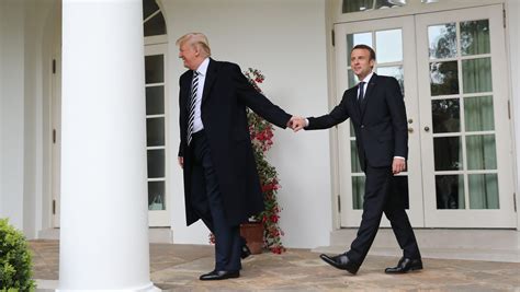 Donald Trump having an awkward handshake