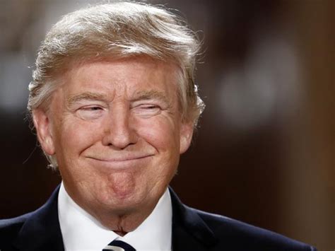 Donald Trump with a fake smile