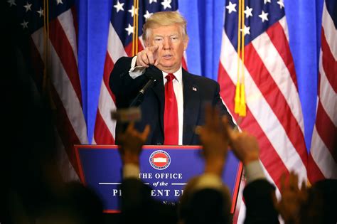 Trump speaking in a public event