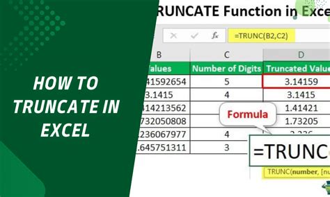 Truncating Cells in Excel Example 1