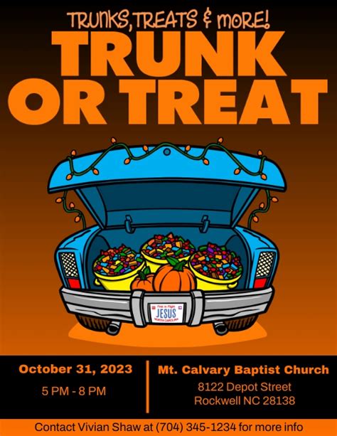 Trunk or Treat Flyer Design