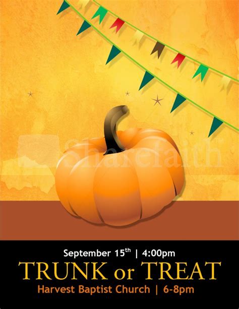 Trunk or Treat Flyer Template PowerPoint