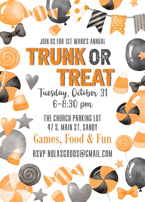 Trunk or Treat Invitation Template 8