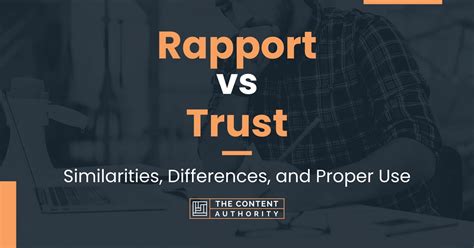 Establishing trust and rapport