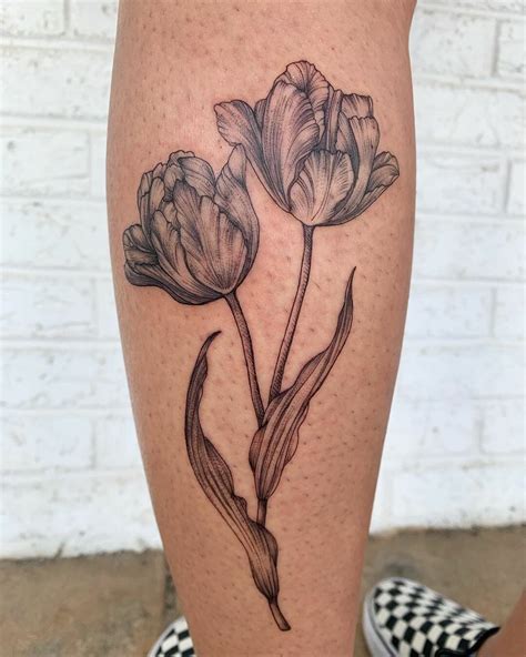 A tulip tattoo design