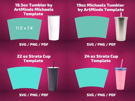 A custom tumbler wrap template with a fun design