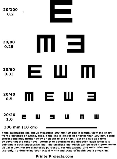 Tumbling E Chart Printable