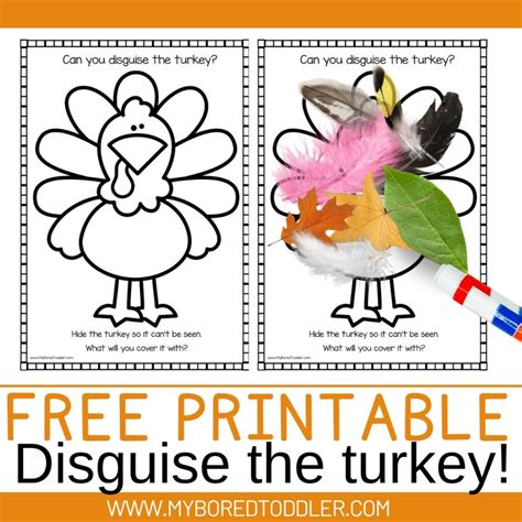 Turkey Disguise Printables for Preschool