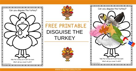 Turkey Disguise Template Free Printable Design