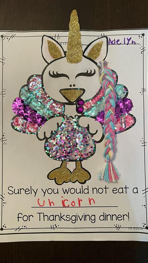 Turkey Disguise Unicorn Craft Ideas