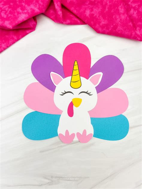 Turkey Disguise Unicorn Template For Kids