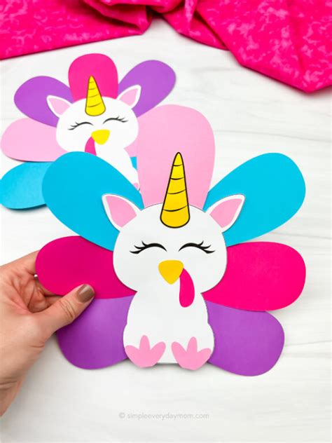 Turkey Disguise Unicorn Templates For Kids