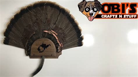 A beautifully crafted turkey fan mount