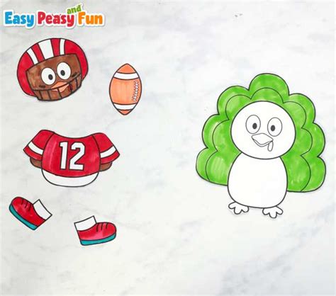 Turkey Football Player Disguise Template Fun Image 10