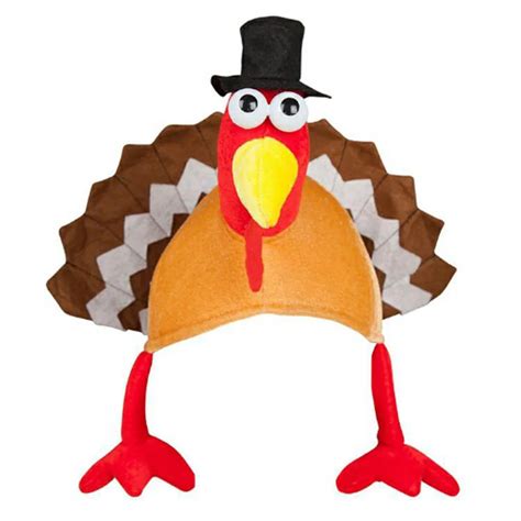 A turkey wearing a hat