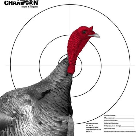 Turkey Head Target with Distance Markers for Variable Shooting Practice