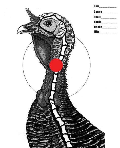 Turkey Head Target with Grid for Precision Shooting