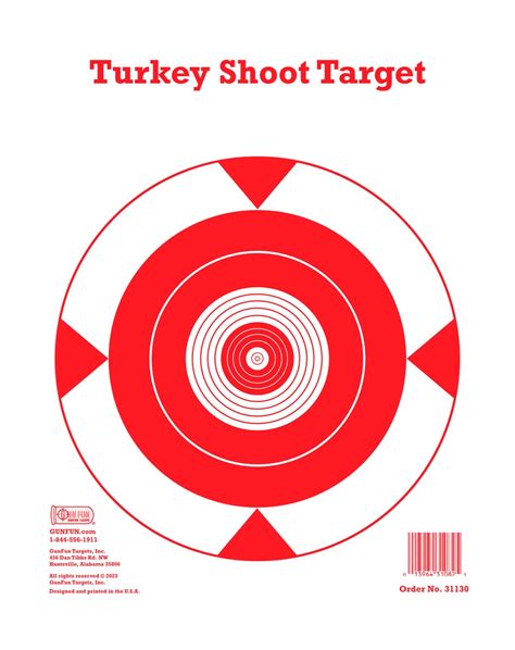 Turkey Shooting Targets with Measurements