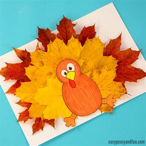 Turkey Template with leaves