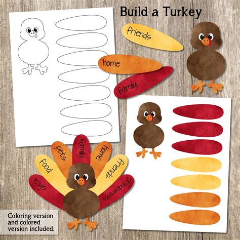 Turkey Template with natural materials