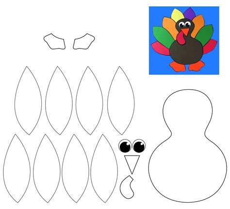 Turkey Template with patterned paper