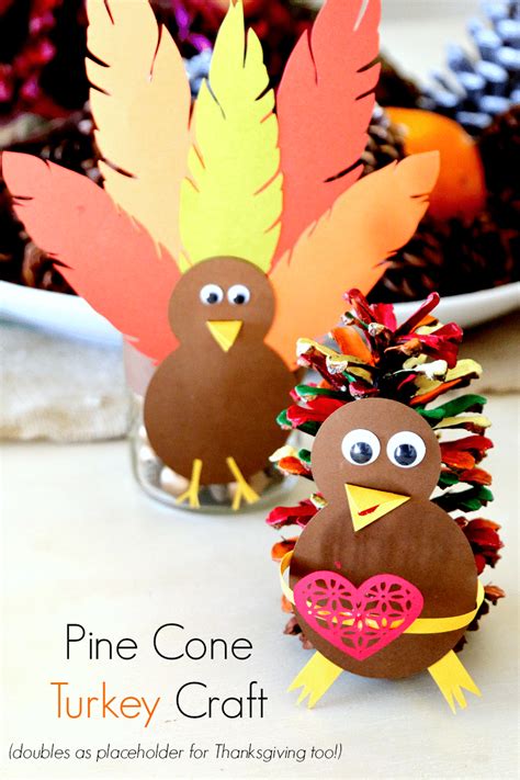 Turkey Template with pinecones