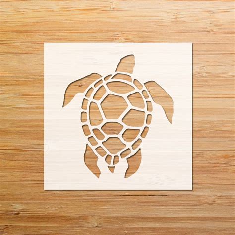 Turtle stencil printable for kids