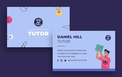 Tutor Business Cards Templates Designs For Educators