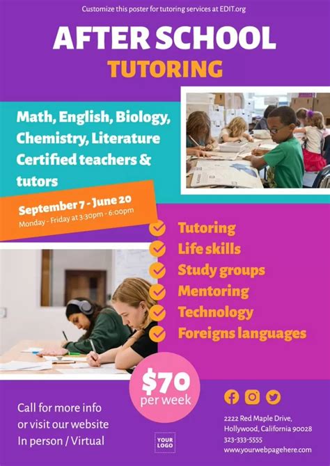 Tutoring Flyer Template Examples