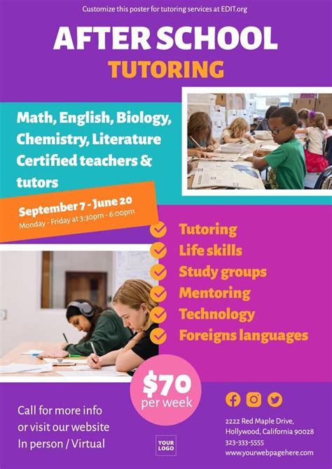 Tutoring Flyer Template PDF