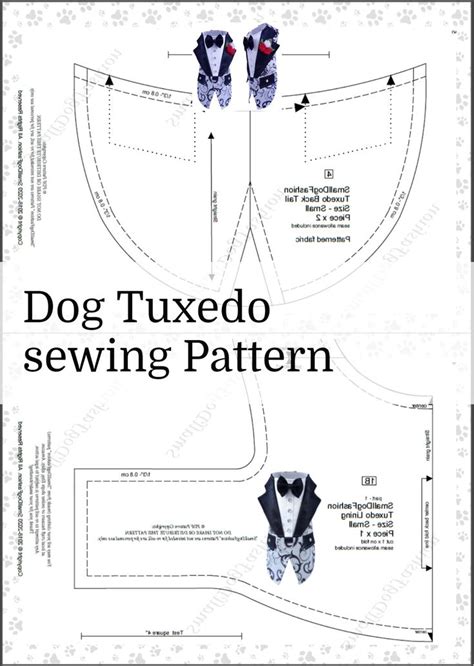 Tuxedo Dog Onesie Pattern