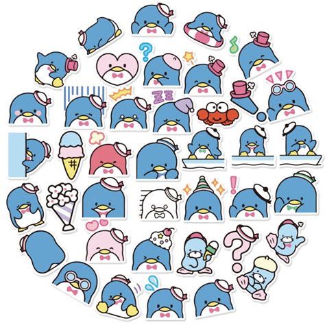 Tuxedo Sam stickers with top hat in different poses