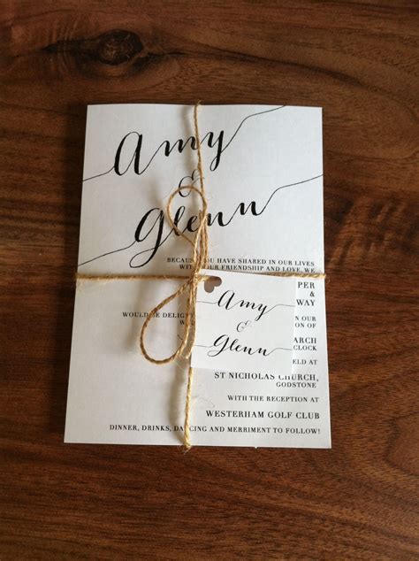 Twine and Flowers Wedding Invitation