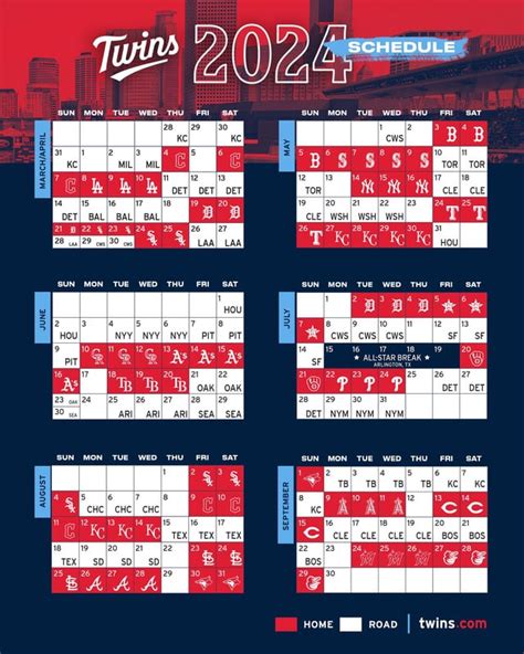 Printable Twins schedule on a fridge