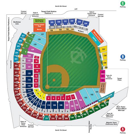 Target Field seating chart