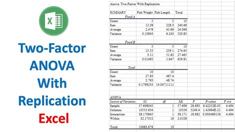 Two-Factor ANOVA Excel