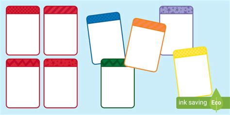 Two-Sided Flashcard Template