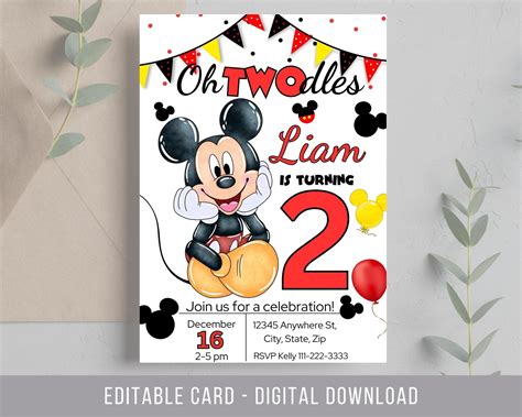 Twodles Invitation Template 1